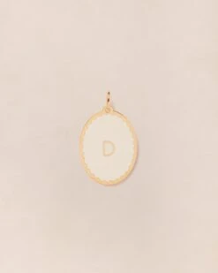 La Médaille Initiale Ovale - Ivoire - 20mm