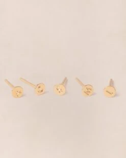 La Boucle D'oreille Initiale Bonnie - Dorée à L'or Fin 24 Carats