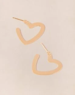 Les Créoles Cœur - Dorées à L'or Fin 24 Carats 10 Les Créoles Cœur - Dorées à L'or Fin 24 Carats -Bijoux Magasin PERMANENTS BIJOUXDORES CreolesCoeurs emoiemoi 1028web