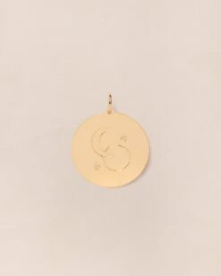 La Médaille Toi & Moi – 2 Astres – Dorée à L'or Fin 24 Carats – 20mm