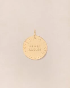 La Médaille Maman Adorée - Dorée à L'or Fin 24 Carats - 20mm