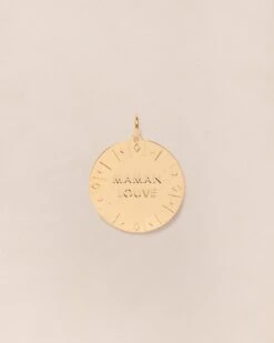 La Médaille Maman Louve - Dorée à L'or Fin 24 Carats - 20mm