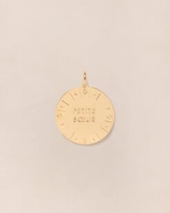 La Médaille Petite Sœur - Dorée à L'or Fin 24 Carats - 20mm