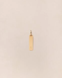 La Médaille Initiale Baguette - Dorée à L'or Fin 24 Carats - 15mm -Bijoux Magasin PERMANENTS BIJOUXDORES MedaillebaguetteinitialeL emoiemoi 170web