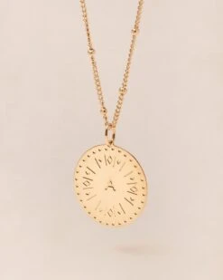 La Médaille Initiale - Dorée à L'or Fin 24 Carats - 20mm