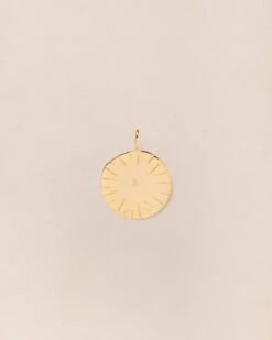 La Médaille Initiale Précieuse - 20 Mm - En Vermeil - Argent Et Or 24 Carats