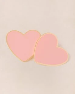 Les Boucles D'oreilles Big Love Grand Cœur Rose - Dorées à L'or Fin 24 Carats -Bijoux Magasin PERMANENTS BIJOUXROSES Boucled oreilleBigLoveRose emoiemoi 986web