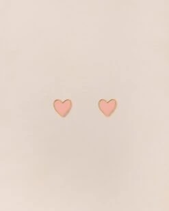 Les Boucles D'oreilles Céleste Petit Cœur Rose - Dorées à L'or Fin 24 Carats -Bijoux Magasin PERMANENTS BIJOUXROSES Boucled oreilleCelesteRose emoiemoi 526web