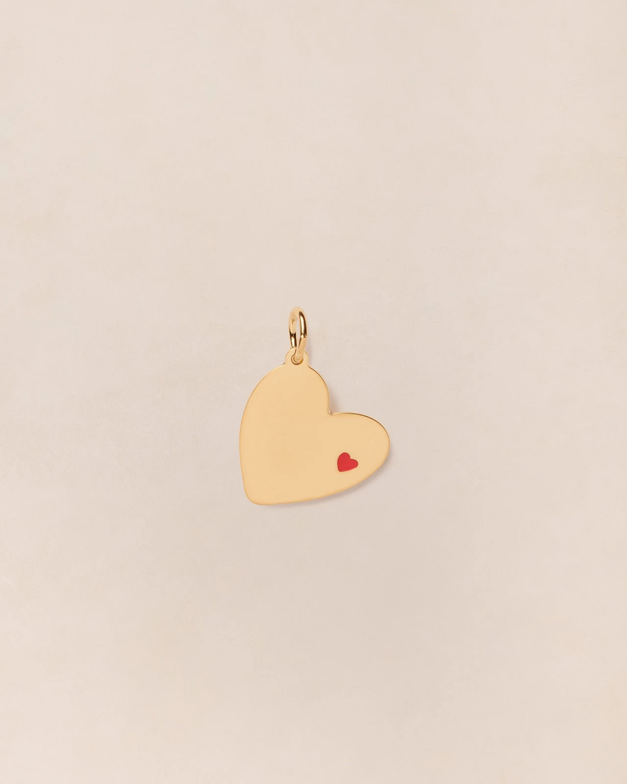 La Médaille Deux Cœurs Rouges - Dorée à L'or Fin 24 Carats - 15mm 5 La Médaille Deux Cœurs Rouges - Dorée à L'or Fin 24 Carats - 15mm – Image 3