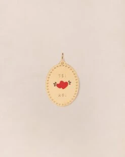 La Médaille Toi Moi Dorée à L’or 24 Carats - Rouge Et Bleu Nuit - 20mm