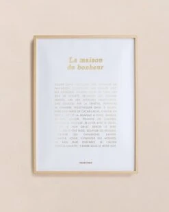 Bijoux Magasin 51 L'affiche La Maison Du Bonheur Dorée à Chaud - 30 X 40 Cm