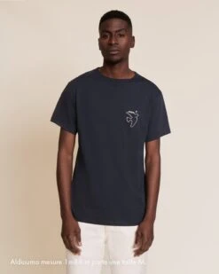 Le Duo De T-shirts Papa Bird / Baby Bird - Charbon -Bijoux Magasin Permanent Bird T shirtPapabirdnavyhomme emoiemoi D2LOOK 14 1198webtaille2