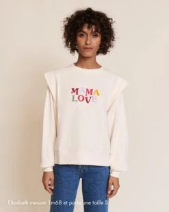 Le Duo De Sweats Club Mama Love X Baby Love En Coton Bio - Crème -Bijoux Magasin Permanent Club SweatClubMamaLoverainbow emoiemoi D2LOOK 39 309423Wwebtaille2
