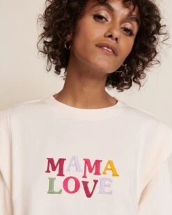 Le Sweat Club Mama Love En Coton Bio - Crème -Bijoux Magasin Permanent Club SweatClubMamaLoverainbow emoiemoi D2LOOK 39 309923Wweb