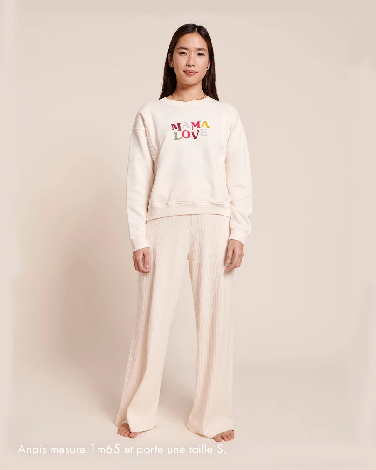 Le Sweat D'allaitement Club Mama Love En Coton Bio - Crème 7 Le Sweat D'allaitement Club Mama Love En Coton Bio - Crème – Image 5