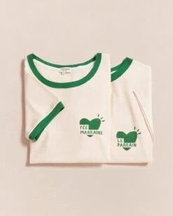 Le T-shirt Coeur Fée Marraine En Coton Bio - Crème 18 Le T-shirt Coeur Fée Marraine En Coton Bio - Crème -Bijoux Magasin Permanent Coeurvert T shirtFeeMarraineLeParrain emoiemoi22Wweb