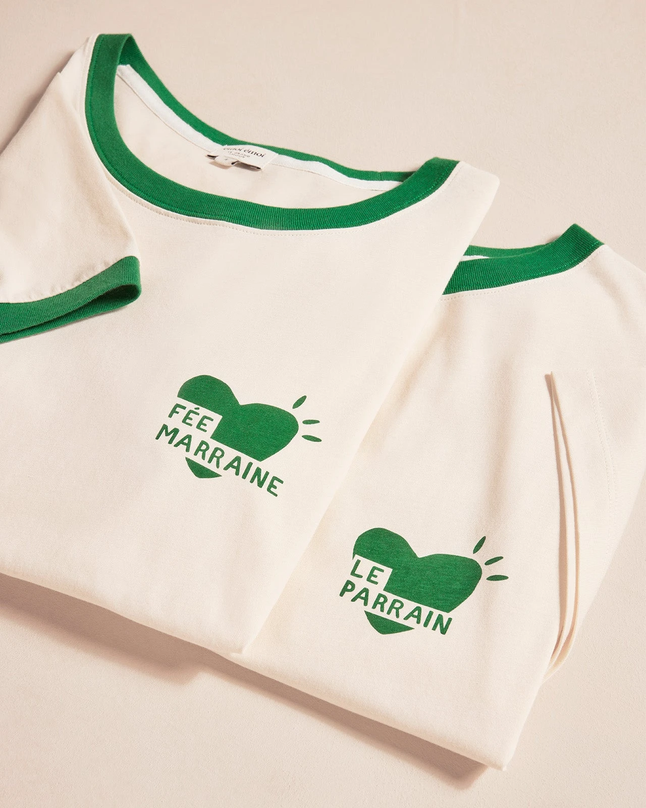 Le T-shirt Coeur Fée Marraine En Coton Bio - Crème 11 Le T-shirt Coeur Fée Marraine En Coton Bio - Crème – Image 9