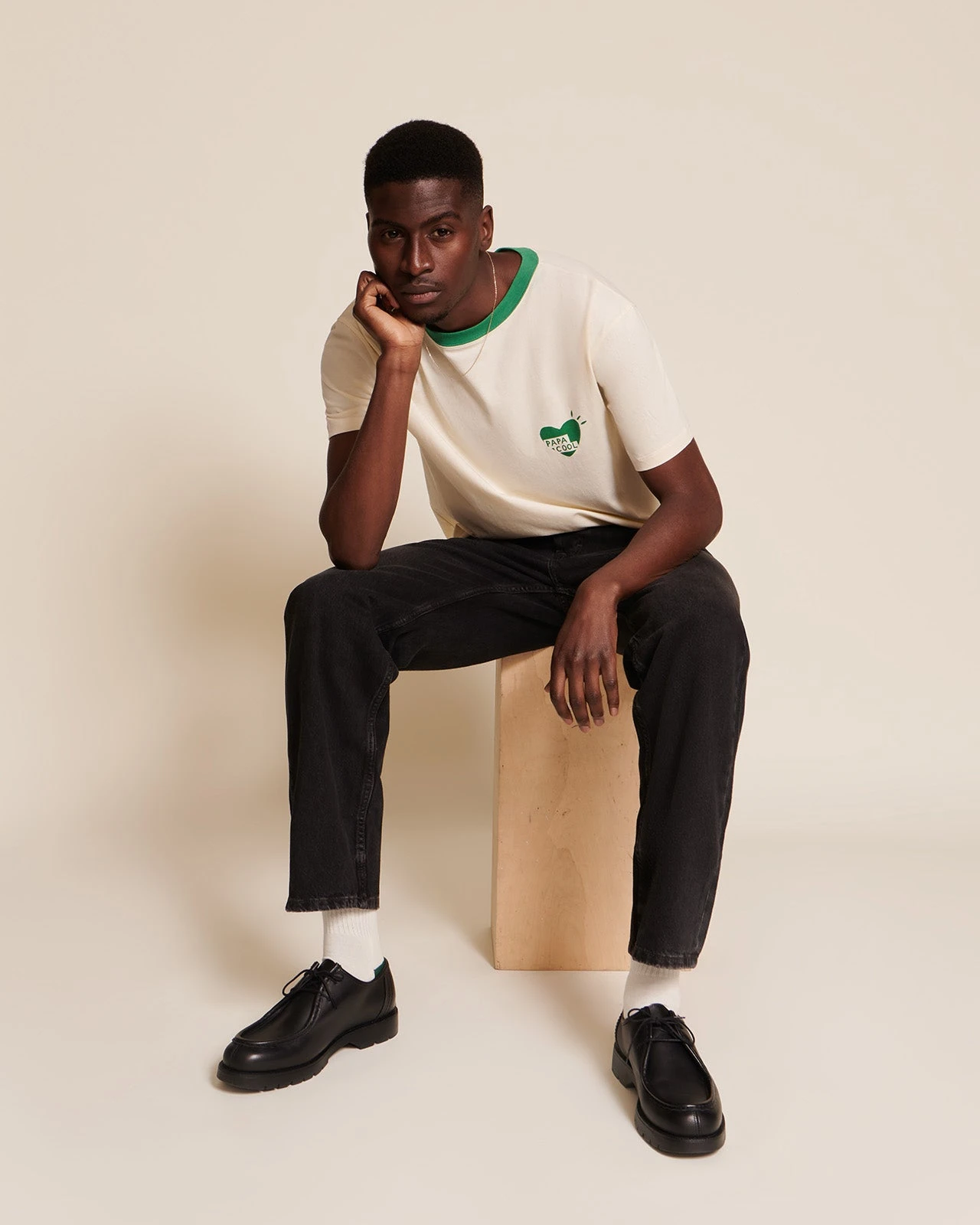 Le T-shirt Coeur Papa Cool En Coton Bio - Crème 6 Le T-shirt Coeur Papa Cool En Coton Bio - Crème – Image 4