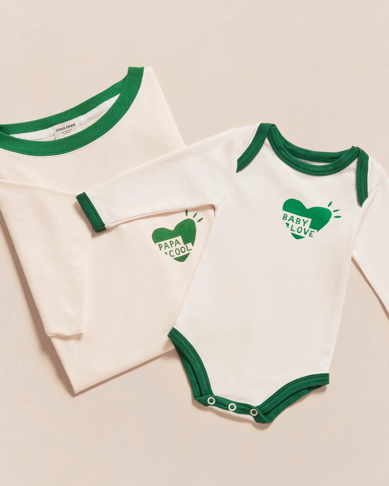 Le T-shirt Coeur Papa Cool En Coton Bio - Crème 7 Le T-shirt Coeur Papa Cool En Coton Bio - Crème – Image 5