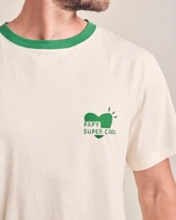 Le T-shirt Coeur Papy Super Cool En Coton Bio - Crème -Bijoux Magasin Permanent Coeurvert T shirtPapySuperCool4 emoiemoi22Wweb
