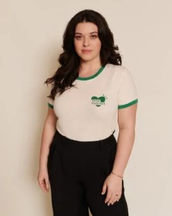 Le T-shirt Coeur Tata Forever En Coton Bio - Crème