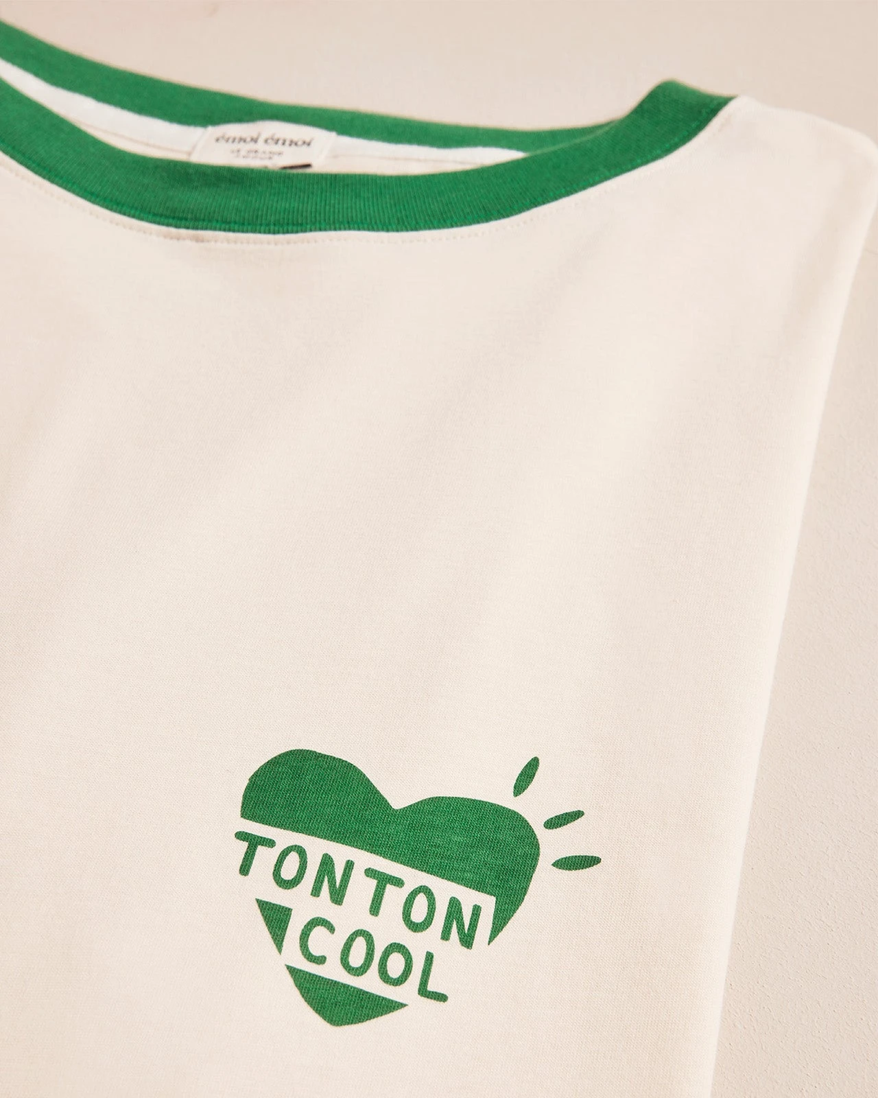 Le T-shirt Coeur Tonton Cool En Coton Bio - Crème 4 Le T-shirt Coeur Tonton Cool En Coton Bio - Crème – Image 2