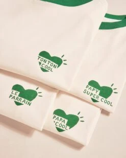 Le T-shirt Coeur Papy Super Cool En Coton Bio - Crème -Bijoux Magasin Permanent Coeurvert T shirtTontonCoolPapySuperCoolLeParrainPapaCool emoiemoi22Wweb 32f356fe 2d3a 4148 a83e c0dcf21b91d0