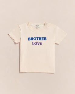 Le T-shirt Brother Love En Coton Bio - Crème