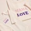 Le Duo Mama Love X Baby Love En Coton Bio - Crème -Bijoux Magasin Permanent IconicLovecosmic T shirtMamaLoveCosmic BodyBabyLove2 emoiemoi2web