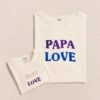Le Duo De T-shirts Papa Love X Baby Love En Coton Bio - Crème -Bijoux Magasin Permanent IconicLovecosmic T shirtPapaBabyLoveCosmic emoiemoiweb
