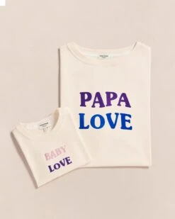 Le T-shirt Papa Love En Coton Bio - Crème -Bijoux Magasin Permanent IconicLovecosmic T shirtPapaBabyLoveCosmic emoiemoiweb 62309d76 34b0 42a9 8f01 2e7a994b9584