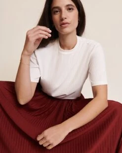 La Jupe Plissée Adèle - Bordeaux