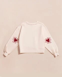 Le Sweat Cœur Solaire Femme Avec Coudières En Coton Bio - Crème -Bijoux Magasin Permanent LesweatCoeursolairefemmeaveccoudieresencotonbio cremeemoiemoi 23 0857web
