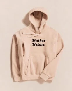 Le Hoodie D'allaitement Mother Nature En Polaire Recyclée - Latte