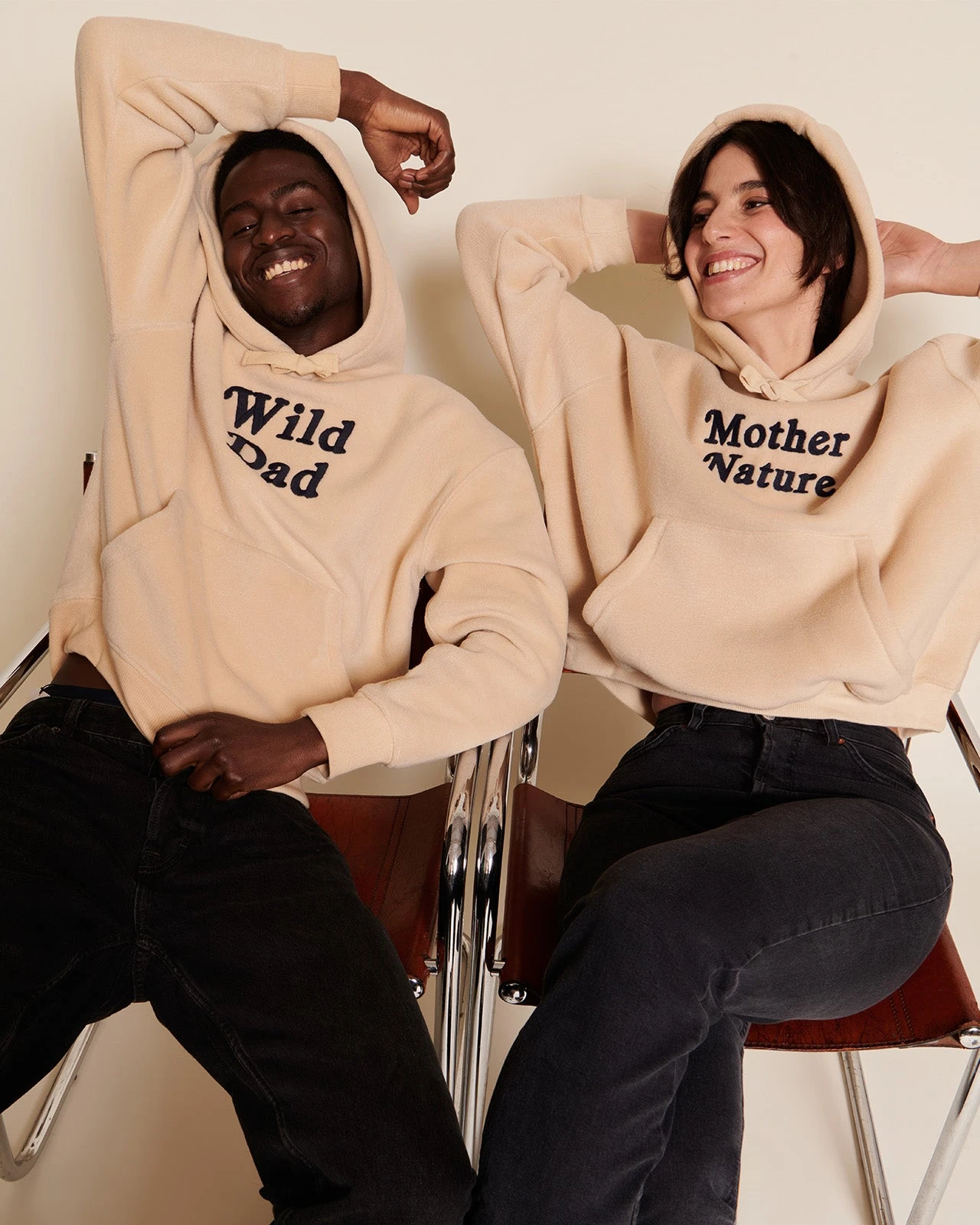 Le Hoodie Wild Dad En Polaire Recyclée - Beige 6 Le Hoodie Wild Dad En Polaire Recyclée - Beige – Image 4