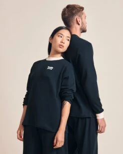 Le Pyjama Family Party Homme En Coton Bio Nid D'abeille - Charbon -Bijoux Magasin Permanent Pyjamacharbon Familypartyfemmehomme3 emoiemoi23Sweb