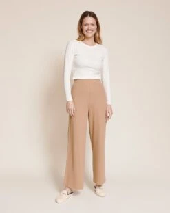 Le Bas De Pyjama Femme En Coton Bio - Praliné