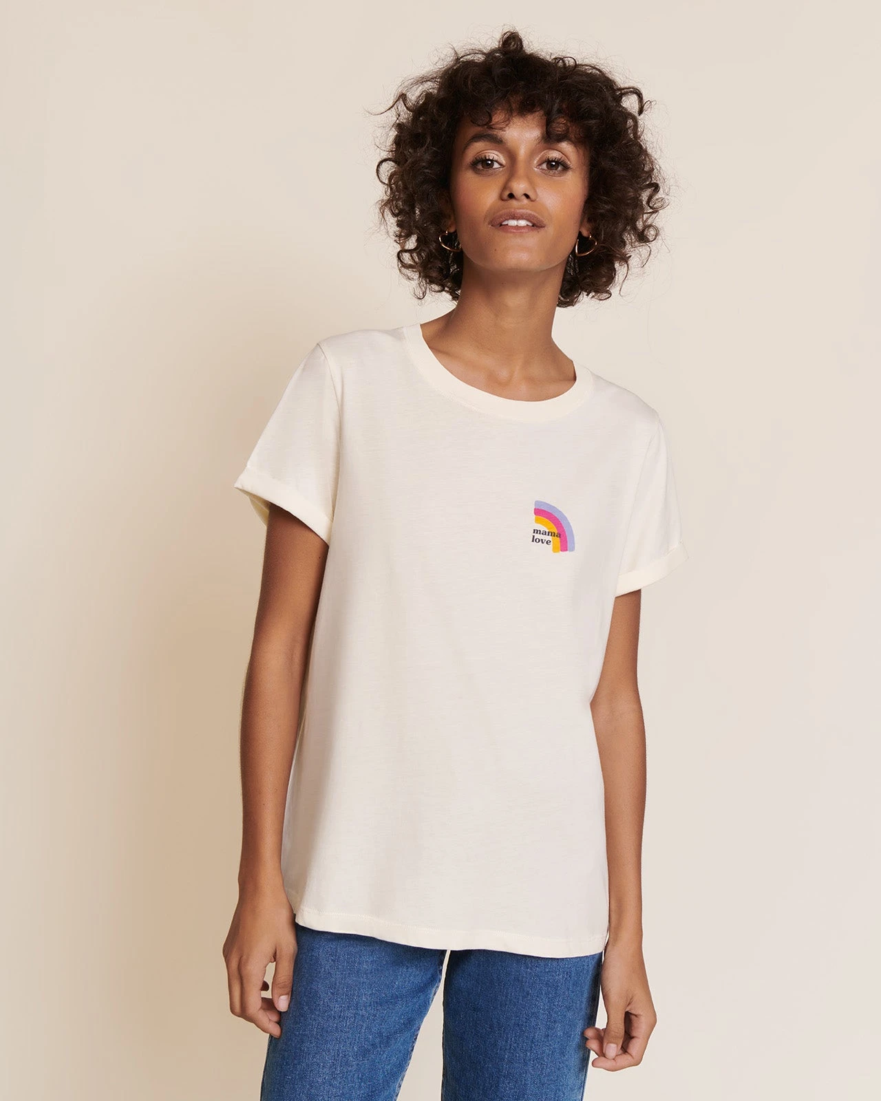 Le T-shirt Rainbow Mama Love En Coton Bio - Ivoire 4 Le T-shirt Rainbow Mama Love En Coton Bio - Ivoire – Image 2