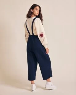 La Salopette Sally En Coton Bio - Bleu Nuit