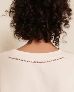Le Sweat Cœur Solaire Femme Avec Coudières En Coton Bio - Crème -Bijoux Magasin Permanent Sweatcoeursolairefemme emoiemoi 10 0920web