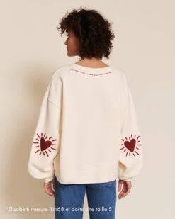 Le Sweat Cœur Solaire Femme Avec Coudières En Coton Bio - Crème -Bijoux Magasin Permanent Sweatcoeursolairefemme jeanindigo emoiemoi 10 0936webtaille2 eac3c3b8 d0eb 45a0 87e1 bc93e88a477f