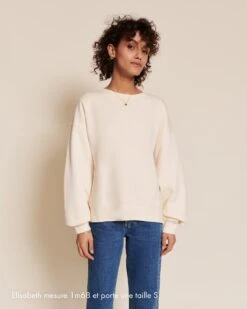 Le Duo De Sweats Coeur Solaire Avec Coudières - Crème -Bijoux Magasin Permanent Sweatcoeursolairefemme jeanindigo emoiemoi 10 0980webtaille2