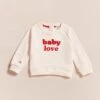 Le Sweat Brodé Baby Love En Coton Bio - Crème -Bijoux Magasin Permanent Sweatloverouge Babylove emoiemoi22Wweb