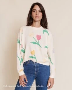 Le Sweat Scarlett En Coton Bio - Tulipes 18 Le Sweat Scarlett En Coton Bio - Tulipes -Bijoux Magasin Permanent Tulipes Sweattulipesfemme lejeanquivousaimeindigo emoiemoi D2LOOK 36 302623Wwebtaille2
