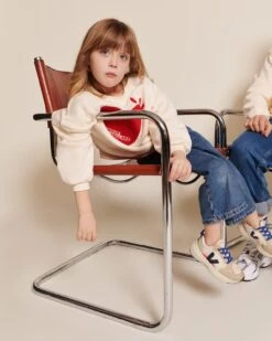 Le Sweat L'amour Est Déclaré Enfant En Coton Bio - Crème