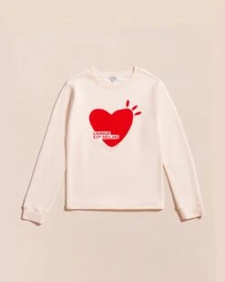 Le Sweat L'amour Est Déclaré Femme En Coton Bio - Crème -Bijoux Magasin Permanent l amourestdeclare sweatfemme chaussettesl amourestdeclare emoiemoi 23 0883web eb8e9319 5e5a 401c a77c 40259784ad02