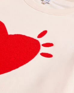 Le Sweat L'amour Est Déclaré Femme En Coton Bio - Crème -Bijoux Magasin Permanent l amourestdeclare sweatfemme chaussettesl amourestdeclare emoiemoi 23 0889web 7d9b1bbd 471a 40b9 a366 61ae81032156