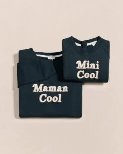 Le Sweat Maman Cool En Coton Bio - Charbon -Bijoux Magasin Permanent sweaticoniquecharbon MamanCool MiniCool emoiemoi 02 48223Sweb