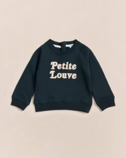 Le Sweat Petite Louve En Coton Bio - Charbon