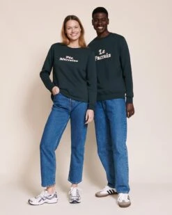 Le Sweat Fée Marraine En Coton Bio - Charbon -Bijoux Magasin Permanent sweaticoniquecharbon feemarraine leparrain jeanindigo emoiemoi 22 164523Sweb